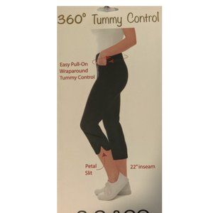 NWT S.C.&Co Women Petal Slit Capri Pull On Tummy Control Pant Size 10 $50 FLB207